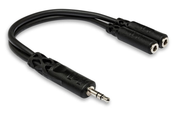 Hosa YMM-232 Y Cable - 3.5mm TRS Male to Dual 3.5mm TRS Female