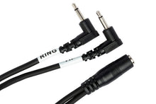 Charger l'image dans la galerie, Hosa YMM-492 3.5mm TRS Female to Dual 3.5mm TS Male Air Travel Headphone Adaptor