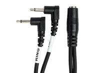 Charger l'image dans la galerie, Hosa YMM-492 3.5mm TRS Female to Dual 3.5mm TS Male Air Travel Headphone Adaptor
