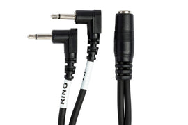 Hosa YMM-492 3.5mm TRS Female to Dual 3.5mm TS Male Air Travel Headphone Adaptor