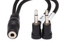 Charger l'image dans la galerie, Hosa YMM-492 3.5mm TRS Female to Dual 3.5mm TS Male Air Travel Headphone Adaptor
