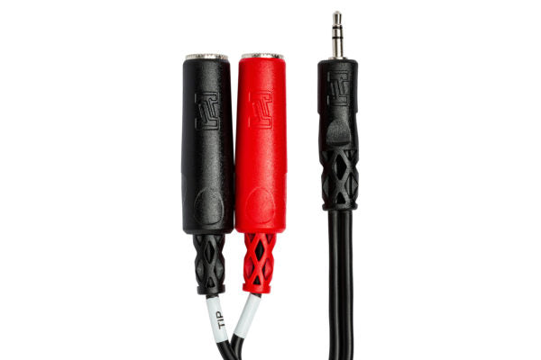 Hosa YMP-137 Stereo Breakout Cable - 3.5mm TRS Male to Left and Right 1/4 inch TS Female