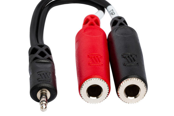 Hosa YMP-137 Stereo Breakout Cable - 3.5mm TRS Male to Left and Right 1/4 inch TS Female