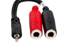 Charger l'image dans la galerie, Hosa YMP-137 Stereo Breakout Cable - 3.5mm TRS Male to Left and Right 1/4 inch TS Female