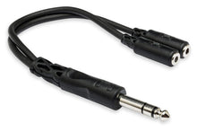 Charger l'image dans la galerie, Hosa YMP-234 Y Cable - 1/4 inch TRS Male to Dual 3.5mm TRS Female
