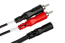 Load image into Gallery viewer, Hosa YMR-197 Stereo Breakout Cable - 3.5mm TRS Female to Left and Right RCA Male