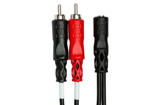 Hosa YMR-197 Stereo Breakout Cable - 3.5mm TRS Female to Left and Right RCA Male