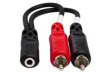 Load image into Gallery viewer, Hosa YMR-197 Stereo Breakout Cable - 3.5mm TRS Female to Left and Right RCA Male