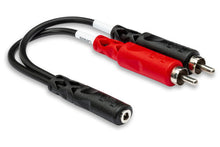 Load image into Gallery viewer, Hosa YMR-197 Stereo Breakout Cable - 3.5mm TRS Female to Left and Right RCA Male