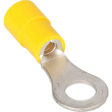 Load image into Gallery viewer, Install Bay YNRT14 Yellow Nylon Ring Terminal 12-10 Gauge 1/4 in Package of 100