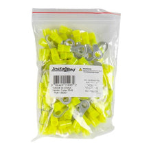Load image into Gallery viewer, Install Bay YNRT14 Yellow Nylon Ring Terminal 12-10 Gauge 1/4 in Package of 100