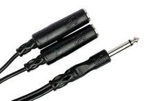 Load image into Gallery viewer, Hosa YPP-111 Y Cable - 1/4 inch TS Male to Dual 1/4 inch TS Female