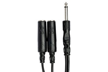 Load image into Gallery viewer, Hosa YPP-111 Y Cable - 1/4 inch TS Male to Dual 1/4 inch TS Female