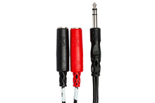 Load image into Gallery viewer, Hosa YPP-117 Stereo Breakout Cable - 1/4 inch TRS Male to Left and Right 1/4 inch TS Female