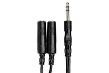 Load image into Gallery viewer, Hosa YPP-118 Y Cable - 1/4 inch TRS Male to Dual 1/4 inch TRS Female