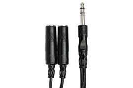 Hosa YPP-118 Y Cable - 1/4 inch TRS Male to Dual 1/4 inch TRS Female