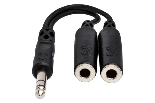 Hosa YPP-118 Y Cable - 1/4 inch TRS Male to Dual 1/4 inch TRS Female