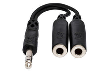 Load image into Gallery viewer, Hosa YPP-118 Y Cable - 1/4 inch TRS Male to Dual 1/4 inch TRS Female