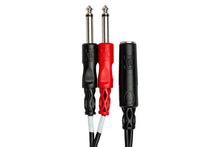 Load image into Gallery viewer, Hosa YPP-136 Stereo Breakout Cable - 1/4 inch TRS Female to Left and Right 1/4 inch TS Male