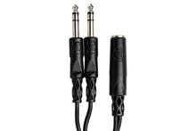 Load image into Gallery viewer, Hosa YPP-308 Y Cable - 1/4 inch TRS Female to Dual 1/4 inch TRS Male