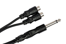 Charger l'image dans la galerie, Hosa YPR-103 Y Cable - 1/4 inch TS Male to Dual RCA Female