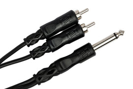 Hosa YPR-124 Y Cable - 1/4 inch TS Male to Dual RCA Male