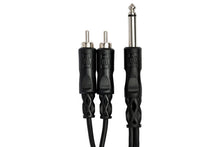 Load image into Gallery viewer, Hosa YPR-124 Y Cable - 1/4 inch TS Male to Dual RCA Male