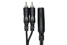 Charger l'image dans la galerie, Hosa YPR-131 Y Cable - 1/4 inch TS Female to Dual RCA Male