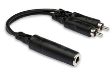 Charger l'image dans la galerie, Hosa YPR-131 Y Cable - 1/4 inch TS Female to Dual RCA Male