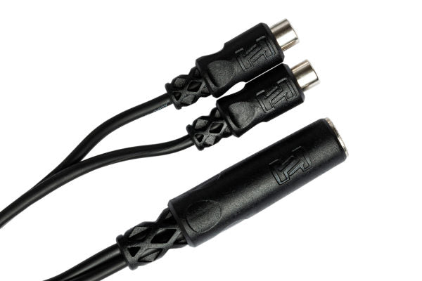 Hosa YRA-115 Y Cable - 1/4 inch Female to Dual RCA Female