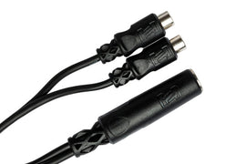 Hosa YRA-115 Y Cable - 1/4 inch Female to Dual RCA Female