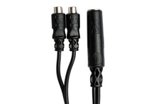 Charger l'image dans la galerie, Hosa YRA-115 Y Cable - 1/4 inch Female to Dual RCA Female
