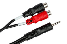 Charger l'image dans la galerie, Hosa YRA-154 Stereo Breakout Cable - 3.5mm TRS Male to Left and Right RCA Female