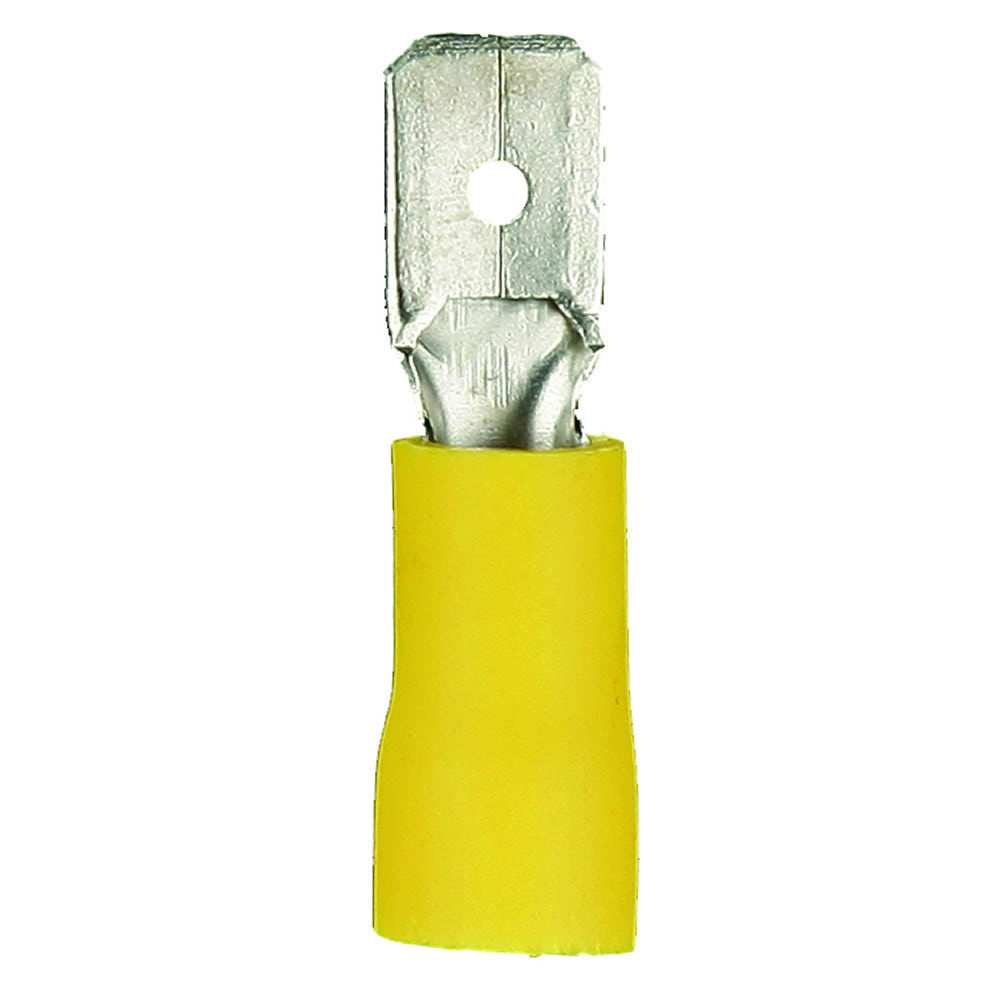 Install Bay YVMD250 Yellow Vinyl Male Quick Disconnect 12-10 Gauge .250
