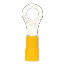 Load image into Gallery viewer, Install Bay YVRT14 Yellow Vinyl Ring Terminal 12-10 Gauge 1/4 in Package of 100