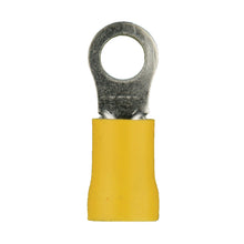 Load image into Gallery viewer, Install Bay YVRT438 Yellow Vinyl Ring Terminal 4 Gauge 3/8 inch - Package of 25