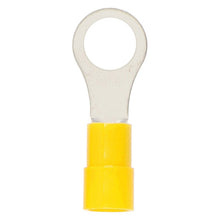 Load image into Gallery viewer, Install Bay YVRT6 Yellow Vinyl Ring Terminal 12-10 Gauge #6 Package of 100