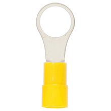 Load image into Gallery viewer, Install Bay YVRT8 Yellow Vinyl Ring Terminal 12-10 Gauge #8 Package of 100