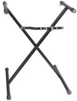 Charger l'image dans la galerie, Yorkville IKS-7 Deluxe Single Tier X Stand - Heavy Duty - Black With Chrome