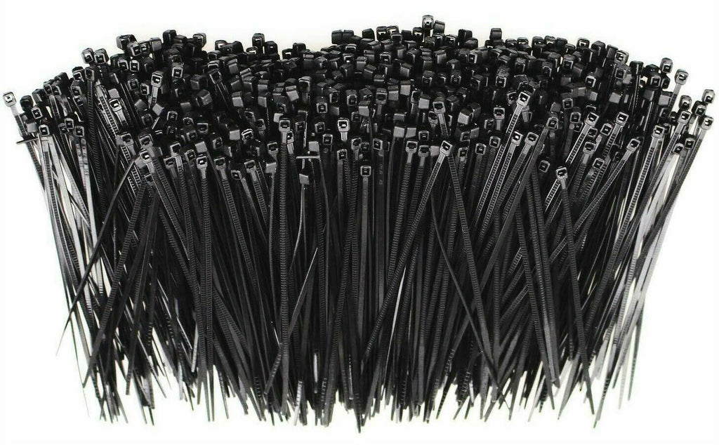 American Terminal 100 pcs 6-Inch Heavy Duty Strong Black Nylon Cable Ties