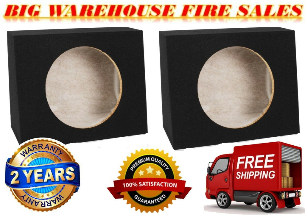 2 New Single 12" Reg Cab Truck Subwoofer Sealed Enclosure Stereo Bass Sub Box