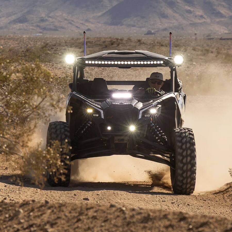 Hexcore STL10LB 10-Inch Straight LED Light Bar, Driving Beam with Amber & White Position Light