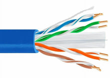 Charger l'image dans la galerie, Cat6 Ethernet Cable 23AWG 600Mhz UL Bare Solid Copper Wire UTP 250' Blue