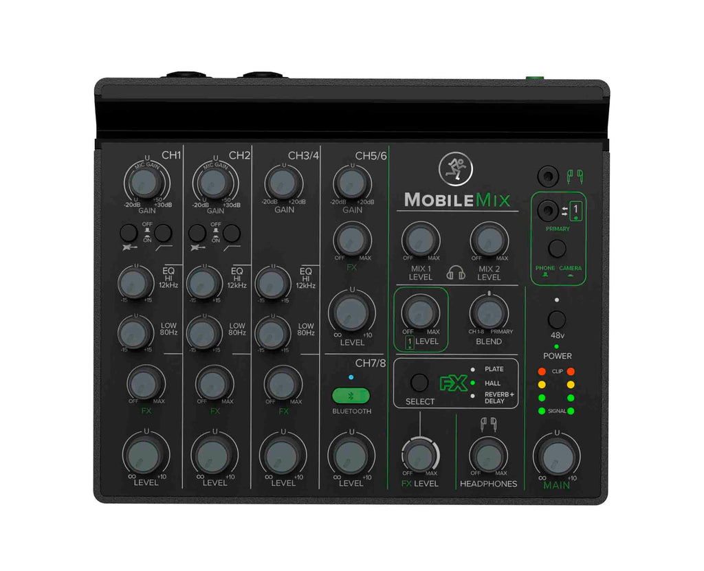 Mackie MobileMix, 8-Channel USB-Powerable Mixer for A/V Production, Live Sound and Streaming