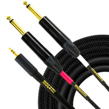 Load image into Gallery viewer, Mogami GOLD 3.5 2 TS 20 Accessory Cable - 3.5mm TRS Male to Dual 1/4-inch TS Male Left/Right - 20-foot