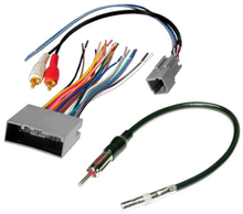 Charger l&#39;image dans la galerie, American Terminal AT694-5521 &amp; ATCR6-CR10&lt;br/&gt; Aftermarket Radio Amplifier Wiring Harness &amp; Antenna Adapter for 2003-up Ford Lincoln Mercury