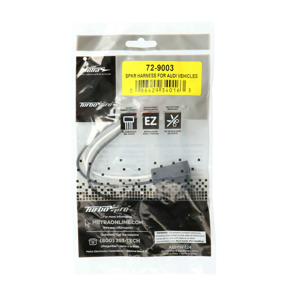 Metra 72-9003 Speaker Harness Compatible Fits for AUDI 1996-2001 - Pair