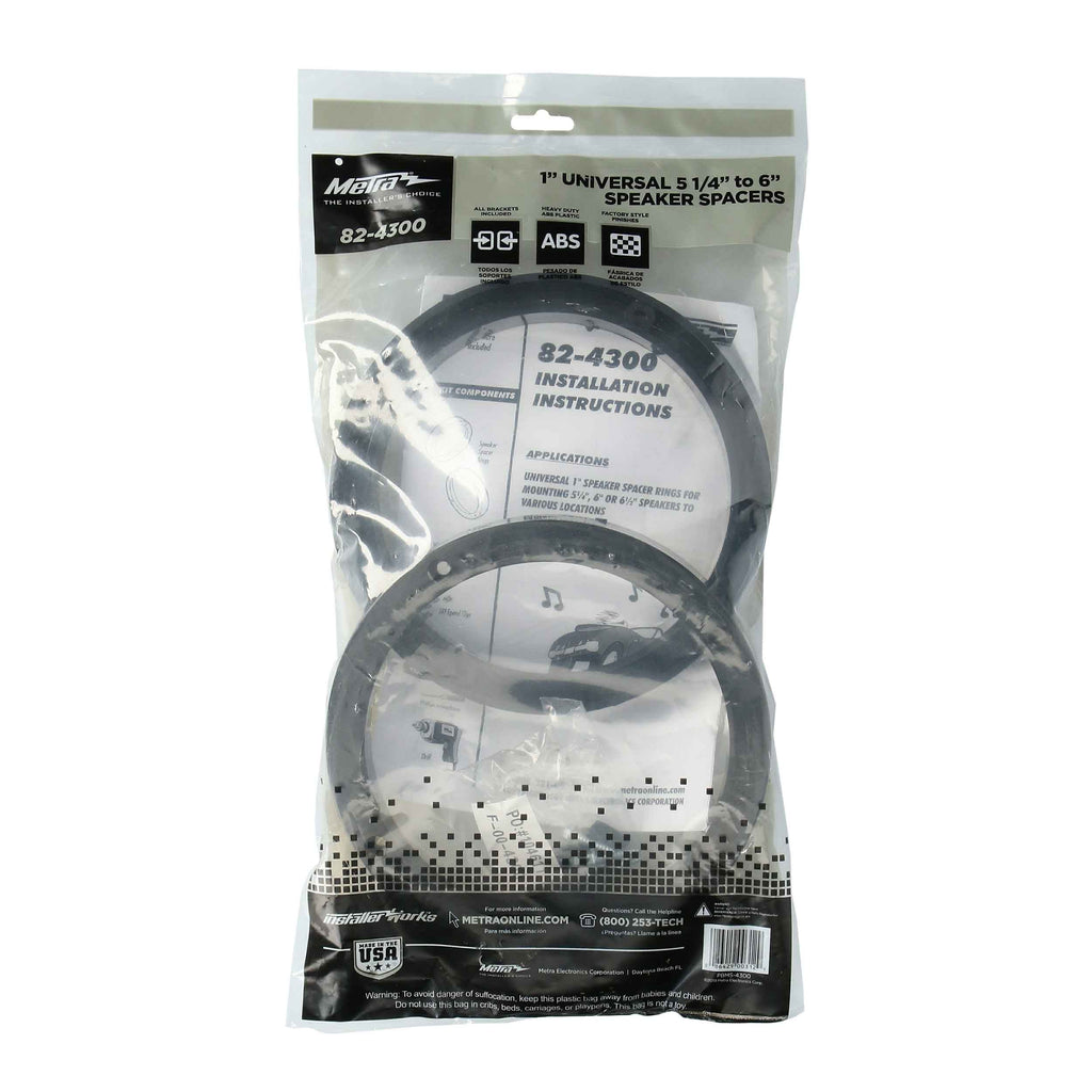 Metra 82-4300 Universal 1 Inch Plastic Spacer Rings