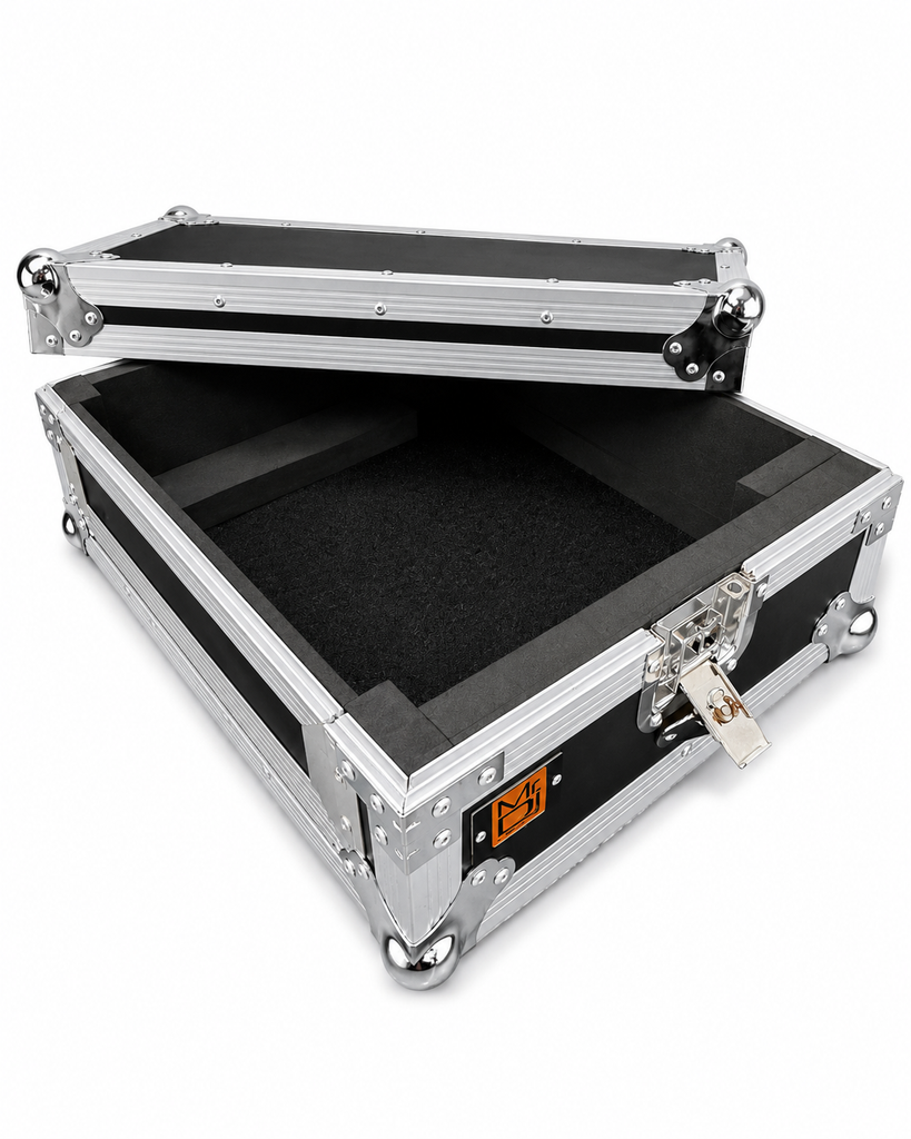 MR DJ CASE500 Universal Flight Chest Style DJ Coffin Case Removable Cover Foam Interior Lockable Butterfly Latches