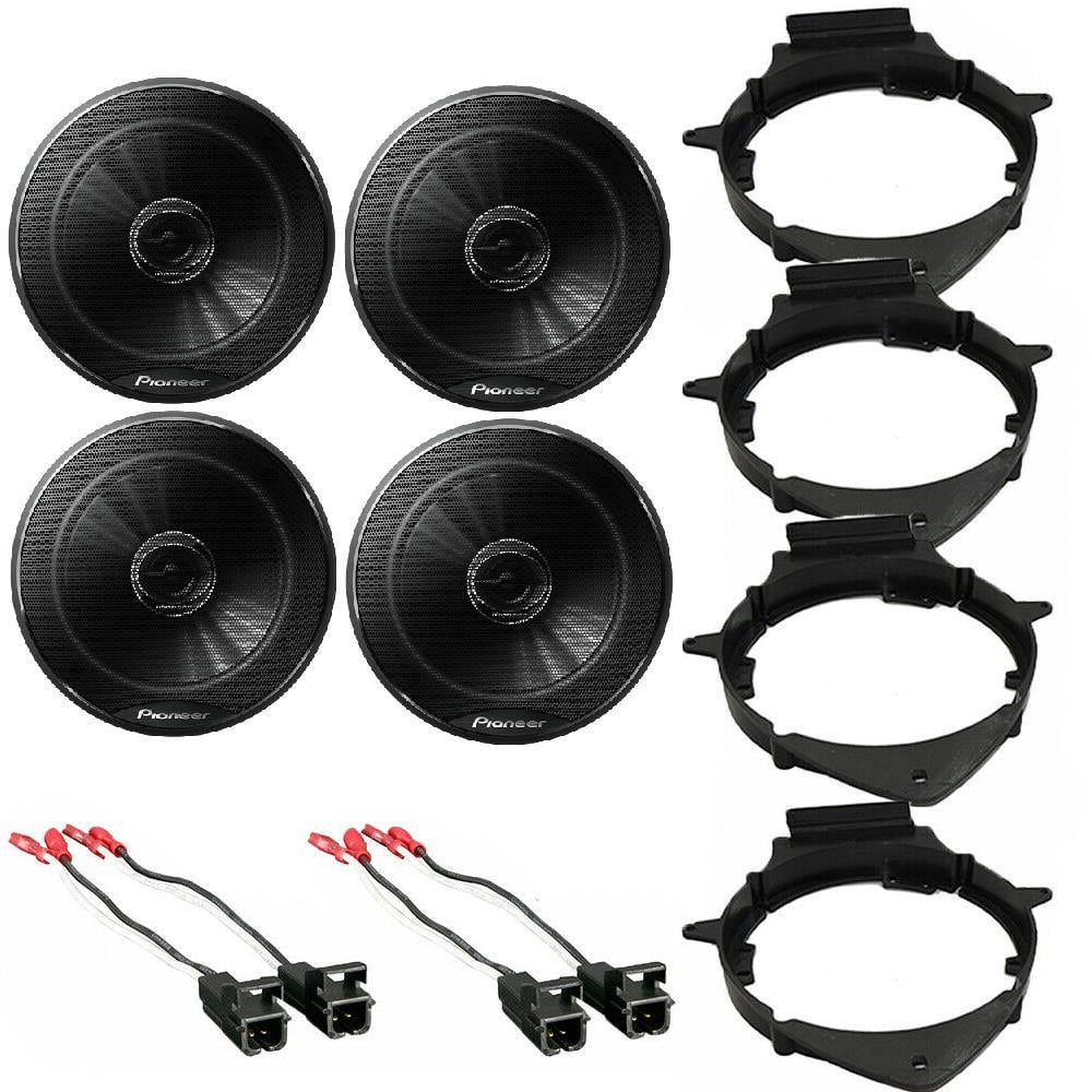 2 Pairs Pioneer Front and Rear Door Speakers, 300 Watts TS-G1620F Fit GM